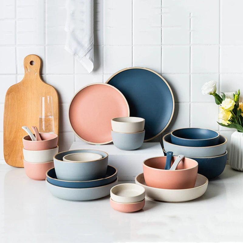 Solid Color Kitchen Utensils Porcelain Ceramic Bowl Creative Personality Dishes for Home Porcelain Dinnerware Soup Bowl Set 
Solid Color Kitchen Utensils Porcelain Ceramic Bowl Creative Personality Dishes for Home Porcelain Dinnerware Soup Bowl Set