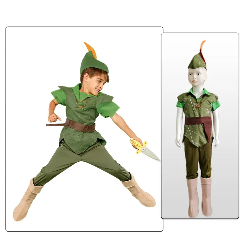 Newest Child Peter Pan Cosplay Costume Clothes Sets Little Boys Dress Up for Carnival Halloween Birthday Fansy Party Outerwear
Newest Child Peter Pan Cosplay Costume Clothes Sets Little Boys Dress Up for Carnival Halloween Birthday Fansy Party Outerwear
