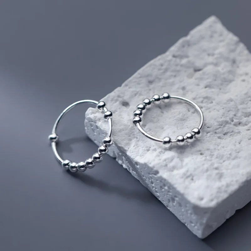 Niche Vintage S925 Sterling Silver Ring Female Korean Version Temperament Simple Fresh Light Beads Sweet Aperture Hand Ornaments 
Niche Vintage S925 Sterling Silver Ring Female Korean Version Temperament Simple Fresh Light Beads Sweet Aperture Hand Ornaments