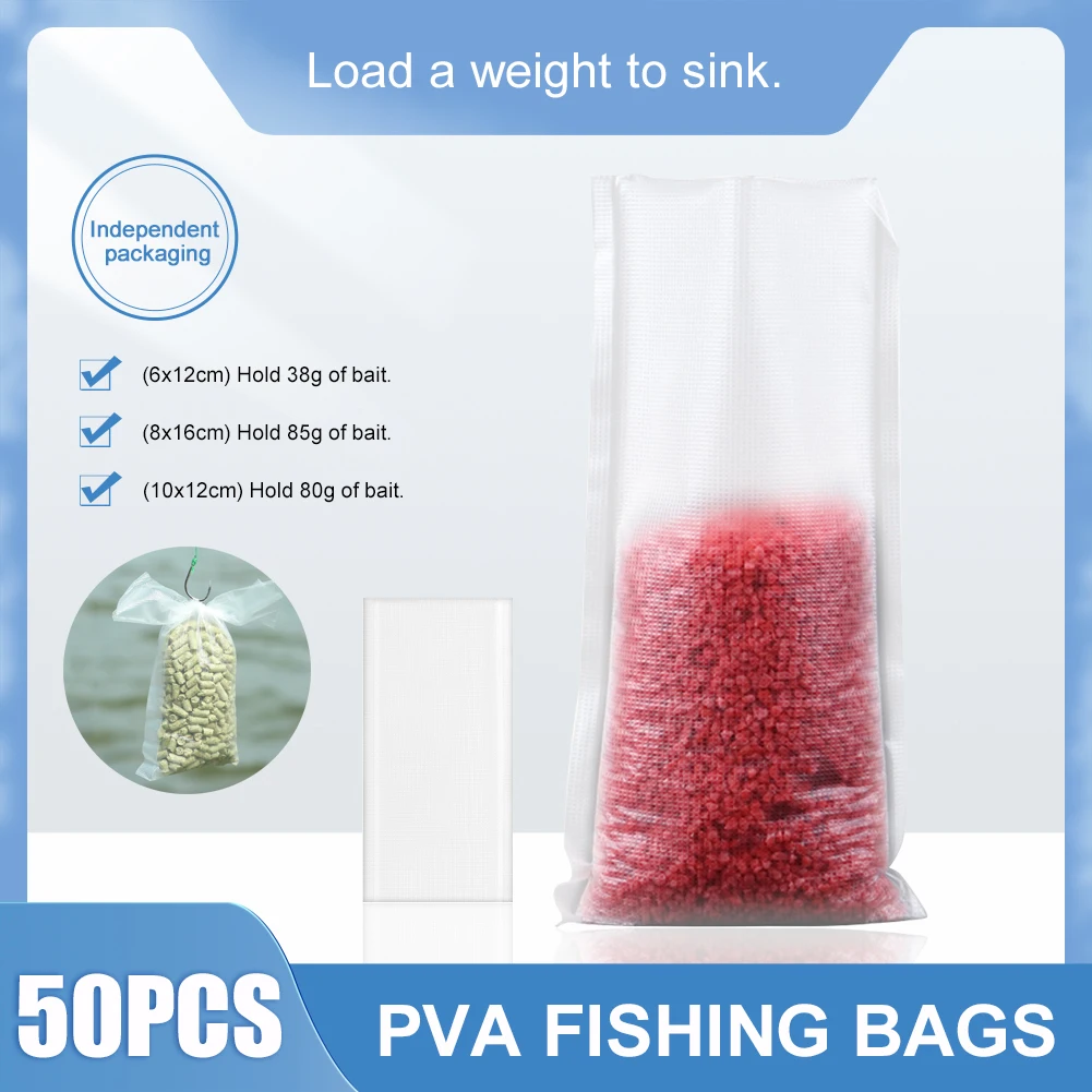 50pcs/set PVA Carp Fishing Bag Fast Water Soluble Bait Bag Environmental Fishing Feeder Bait Bag Carp Fishing Tackle Accessories
50pcs/set PVA Carp Fishing Bag Fast Water Soluble Bait Bag Environmental Fishing Feeder Bait Bag Carp Fishing Tackle Accessories