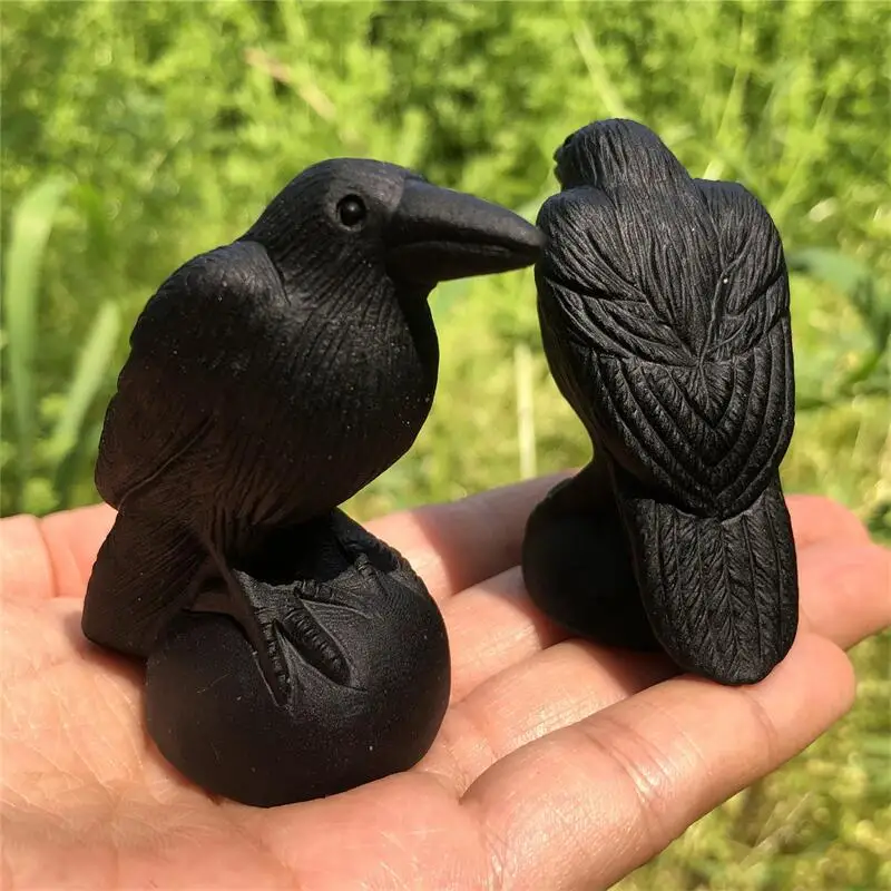 6.5cm Natural Obsidian Crow Quartz Animal Hand-Carved Crystal Polished Quartz Healing Stones Gemstones Decorations 1pcs
6.5cm Natural Obsidian Crow Quartz Animal Hand-Carved Crystal Polished Quartz Healing Stones Gemstones Decorations 1pcs