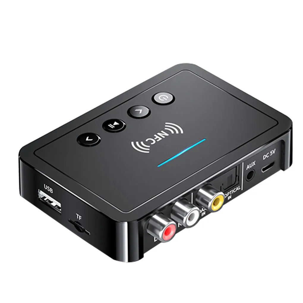 Bluetooth-compatible 5.0 Receiver Transmitter FM Stereo AUX 3.5mm Jack RCA Optical Handsfree Call NFC Bluetooth Audio Adapter TV 
Bluetooth-compatible 5.0 Receiver Transmitter FM Stereo AUX 3.5mm Jack RCA Optical Handsfree Call NFC Bluetooth Audio Adapter TV