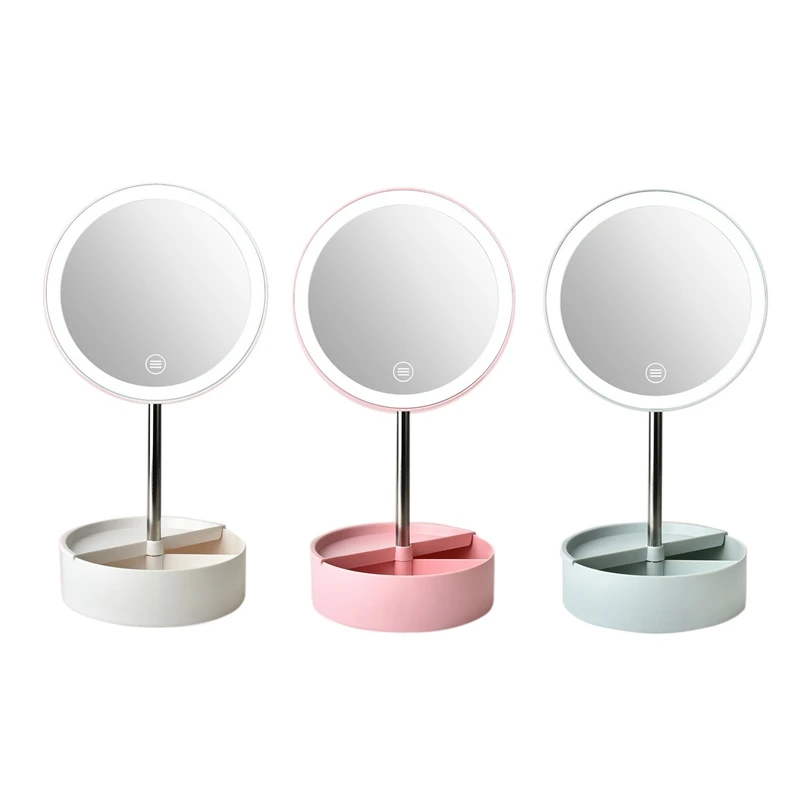 Portable LED Makeup Mirror USB Recharge Makeup Mirror Storage Base Beauty Desktop Make Up Mirror
Portable LED Makeup Mirror USB Recharge Makeup Mirror Storage Base Beauty Desktop Make Up Mirror