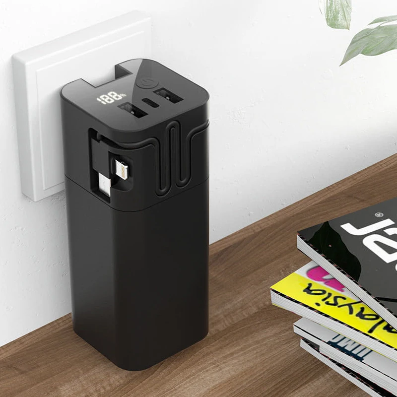 Power Bank 20000mAh Portable Charger Built in Cable AC Plug Powerbank for iPhone 12 Samsung S20 Xiaomi Poverbank with Flashlight
Power Bank 20000mAh Portable Charger Built in Cable AC Plug Powerbank for iPhone 12 Samsung S20 Xiaomi Poverbank with Flashlight