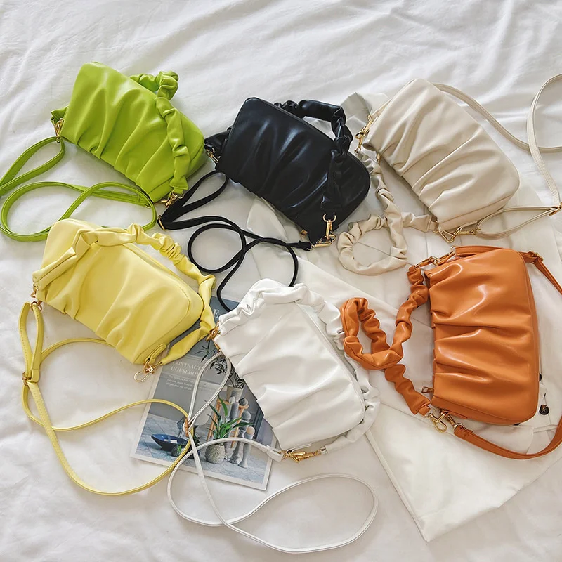 Pearl Pleated Cloud Armpit Bag Women's 2022 New Single Shoulder Casual Zipper Soft Solid Bag Bag Inclined Shoulder Bag 
Pearl Pleated Cloud Armpit Bag Women's 2022 New Single Shoulder Casual Zipper Soft Solid Bag Bag Inclined Shoulder Bag