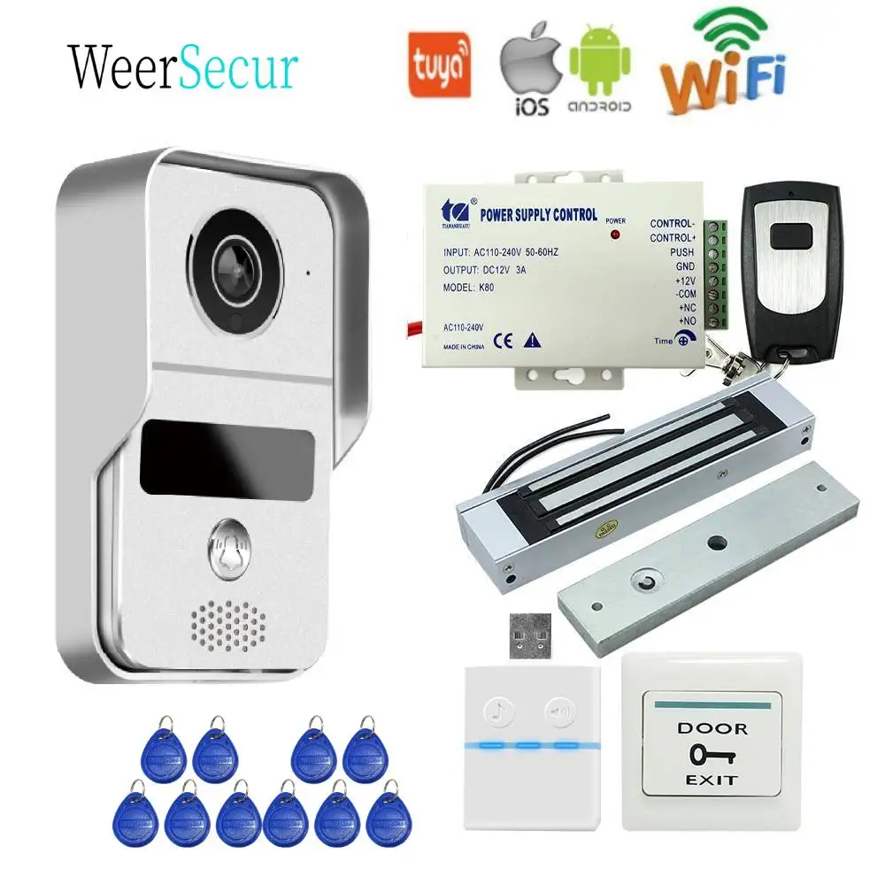 Wireless1080P Wifi RJ45 Doorbell Video Intercom Camera Tuya APP Phone Remote Unlock Monitor Electric Magnetic Lock Free Shipping
Wireless1080P Wifi RJ45 Doorbell Video Intercom Camera Tuya APP Phone Remote Unlock Monitor Electric Magnetic Lock Free Shipping