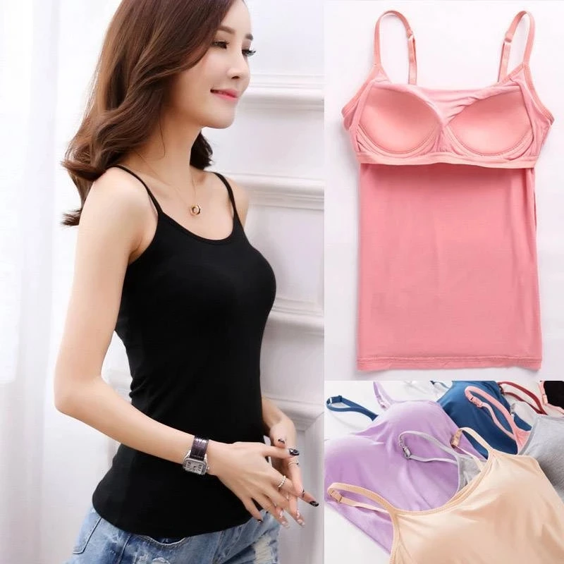 Women Spaghetti Strap Camisole Sexy Solid Color Crop Tops Seamless Sports Tank Top Tube Top Padded Bra Bralette Vest Y2k Shirt
Women Spaghetti Strap Camisole Sexy Solid Color Crop Tops Seamless Sports Tank Top Tube Top Padded Bra Bralette Vest Y2k Shirt