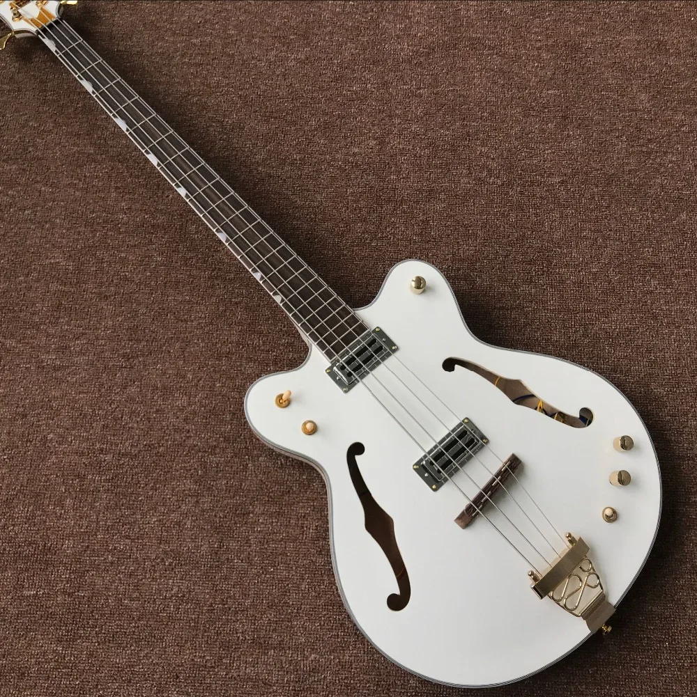 New standard custom F hollow body Jazz electric bass guitar handwork 4 Strings white gitaar
New standard custom F hollow body Jazz electric bass guitar handwork 4 Strings white gitaar