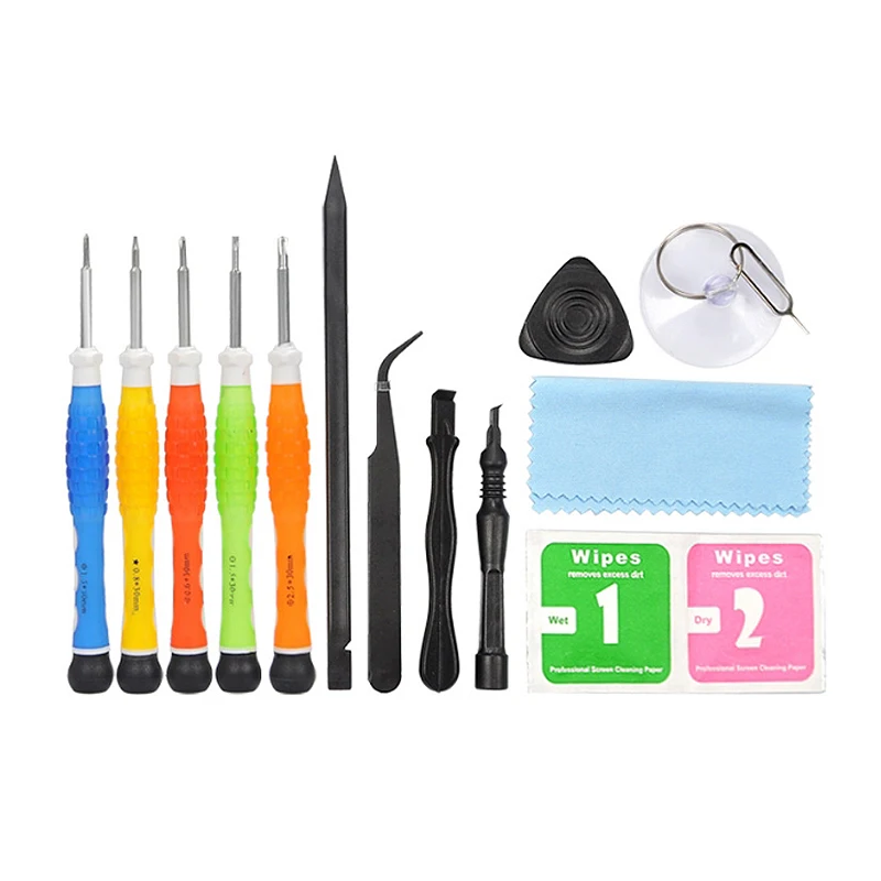 14 In 1 Opening Tools Screwdriver Repair Mobile Disassemble Kits for IPhone Samsung Hand Parts with Wipes Screen Removal Set Hot
14 In 1 Opening Tools Screwdriver Repair Mobile Disassemble Kits for IPhone Samsung Hand Parts with Wipes Screen Removal Set Hot