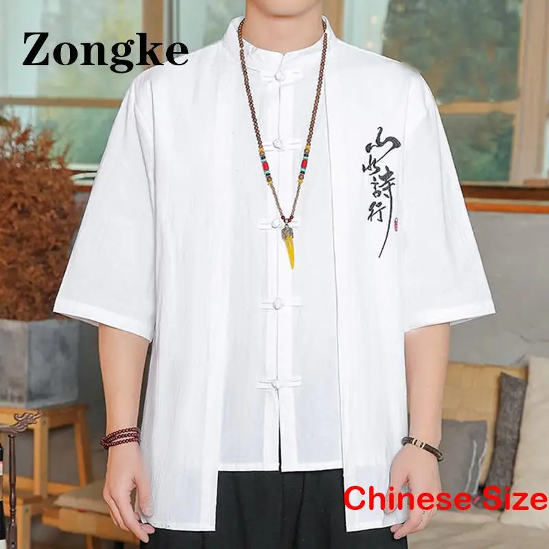 Zongke Patchwork Clothes for Men Linen Half Shirt Mens Shirts and Blouses Streetwear Men's Clothing Japanese 5XL 2023 Summer
Zongke Patchwork Clothes for Men Linen Half Shirt Mens Shirts and Blouses Streetwear Men's Clothing Japanese 5XL 2023 Summer