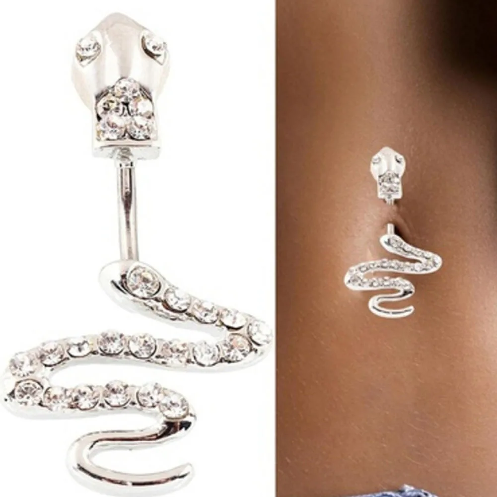 Snake Belly Button Ring CZ Crystal Stainless Steel Navel Rings 14g Belly Piercing Body Jewelry Dangled Drop Ear
Snake Belly Button Ring CZ Crystal Stainless Steel Navel Rings 14g Belly Piercing Body Jewelry Dangled Drop Ear