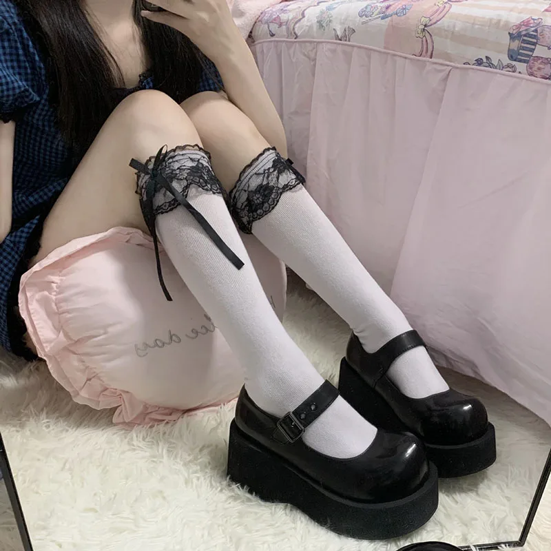 Lace Bowknot Lolita Knee High Socks Anime Cosplay Stocking Sweet Cotton Princess Sock Kawaii Japanese Style Mermaid Students Sox
Lace Bowknot Lolita Knee High Socks Anime Cosplay Stocking Sweet Cotton Princess Sock Kawaii Japanese Style Mermaid Students Sox