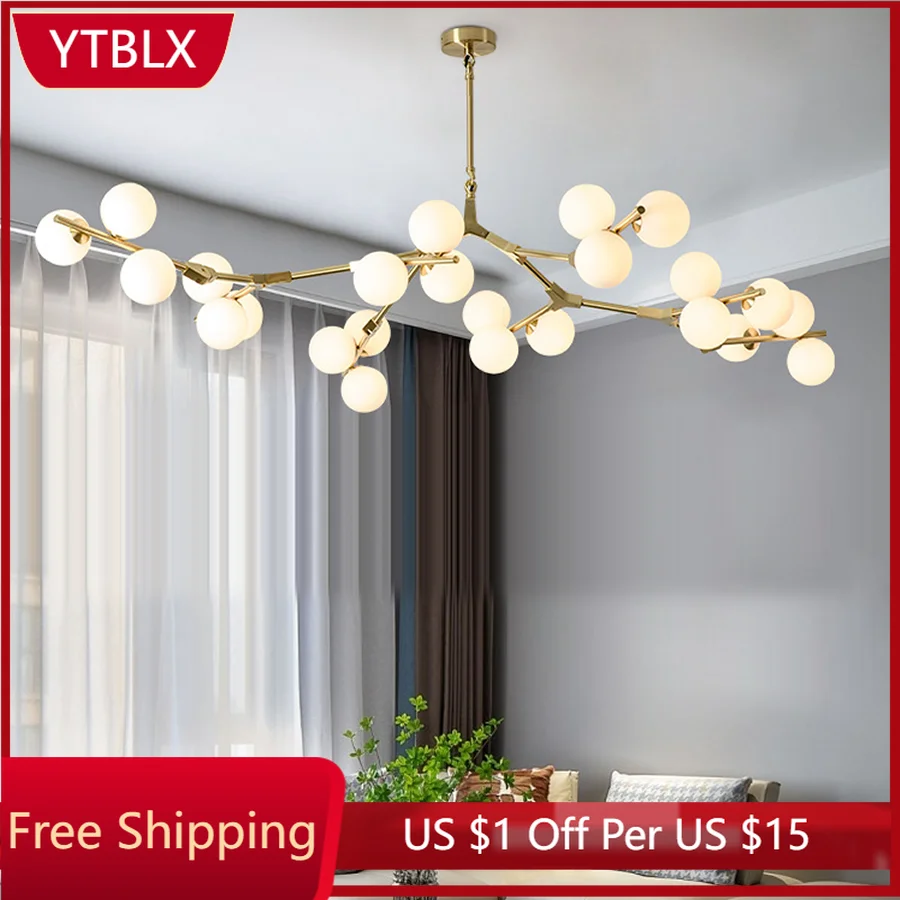 Nordic Molecular Chandelier 12/18/24 Heads Gold Black Pendant Light Modern Chandelier Lighting Living Room Decortion
Nordic Molecular Chandelier 12/18/24 Heads Gold Black Pendant Light Modern Chandelier Lighting Living Room Decortion