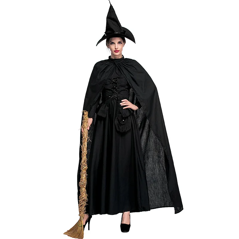 Women's Wicked Witch Costume Adult Black Long Sleeve Corset Style Dress Halloween Witches Costumes Cosplay
Women's Wicked Witch Costume Adult Black Long Sleeve Corset Style Dress Halloween Witches Costumes Cosplay