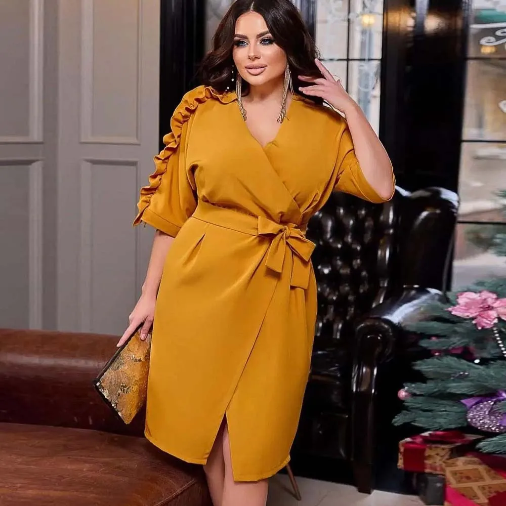 Women's Shirt Dress Five-point Sleeve V-neck High-waisted Lace-up Cardigan Professional Wear Casual Elegant Shirt Dress Summer
Women's Shirt Dress Five-point Sleeve V-neck High-waisted Lace-up Cardigan Professional Wear Casual Elegant Shirt Dress Summer
