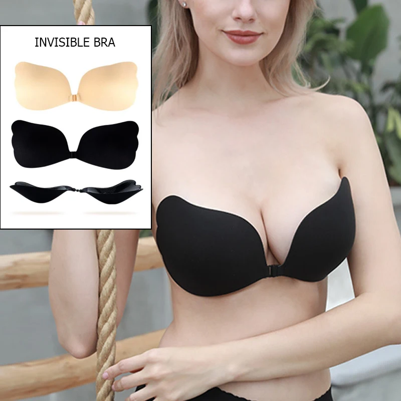 

Invisible Bra Breast Pasty Sexy Adhesive Push Up Lift Up Chest Paste Strapless Nude Bra Nipple Cover Woman Adhesive Bra