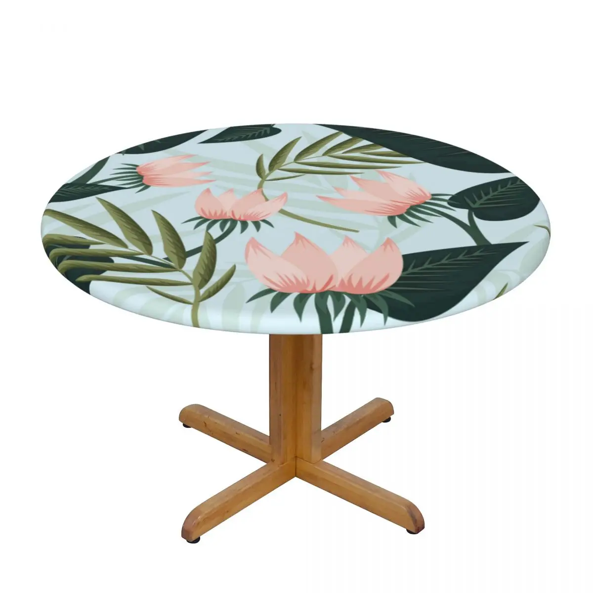Round Table Cover Cloth Protector Polyester Tablecloth Summer Tropical Flowers Fitted Table Cover with Elastic Edged
Round Table Cover Cloth Protector Polyester Tablecloth Summer Tropical Flowers Fitted Table Cover with Elastic Edged
