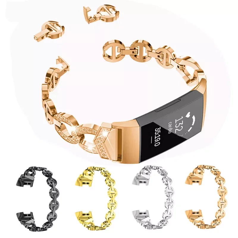 Bling Diamond Straps For Fitbit Charge 5 Smart Watch Band Stainless Steel Wristband Metal Loop Chain Bracelet For Charge 2 3 4
Bling Diamond Straps For Fitbit Charge 5 Smart Watch Band Stainless Steel Wristband Metal Loop Chain Bracelet For Charge 2 3 4