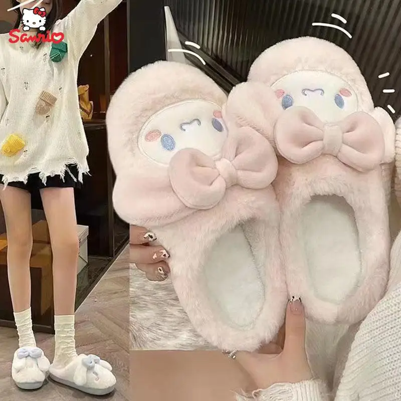 Cute Sanrios Home Plush Slippers Cartoon Cinnamoroll Y2K Shoes Women's Winter Warm Plush Non-Slip Embroidered Shoes
Cute Sanrios Home Plush Slippers Cartoon Cinnamoroll Y2K Shoes Women's Winter Warm Plush Non-Slip Embroidered Shoes