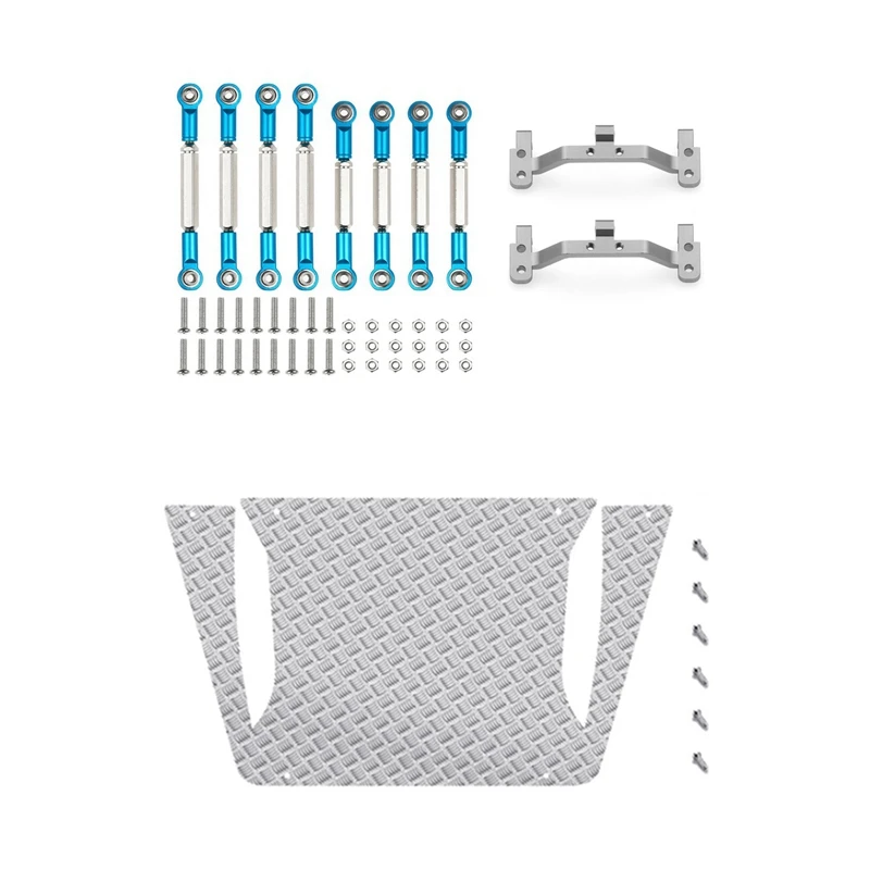 2 Set RC Car Part: 1 Set Metal Pull Rod Steering Link Rod Pull Rod Base Set & 1 Set Metal Engine Cover Decorative Sheet
2 Set RC Car Part: 1 Set Metal Pull Rod Steering Link Rod Pull Rod Base Set & 1 Set Metal Engine Cover Decorative Sheet