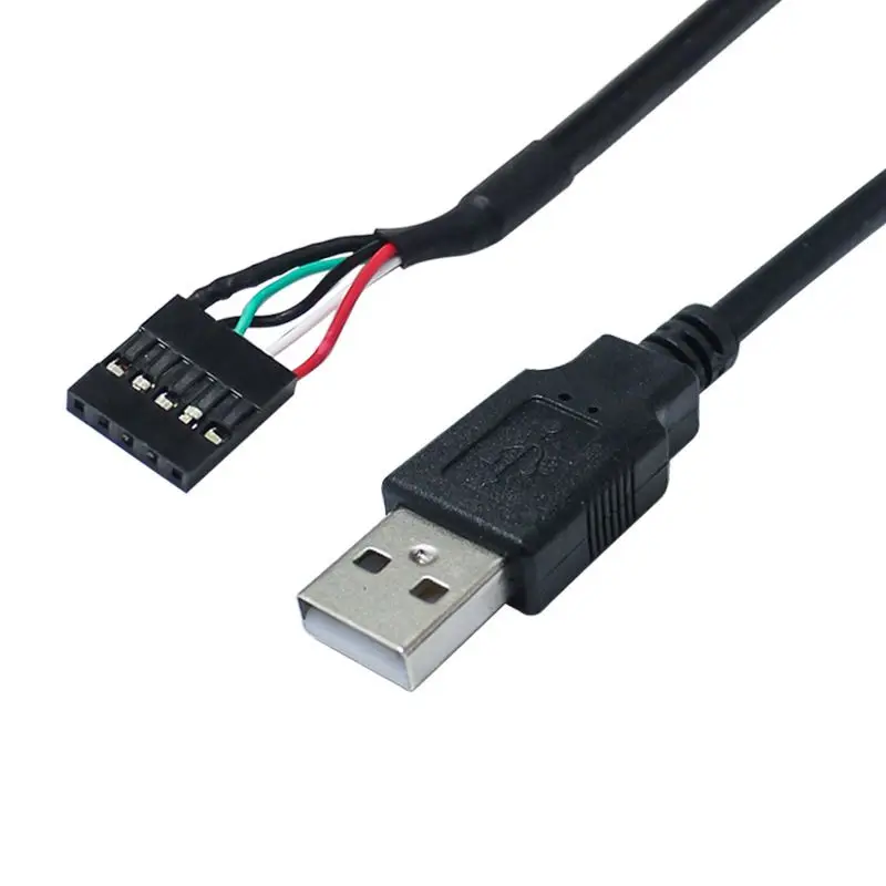 

DuPont 2.54MM Terminal 5Pin To USB2.0 Male Data Cable Main Board 5-Pin To USB2.0 A Male Cable