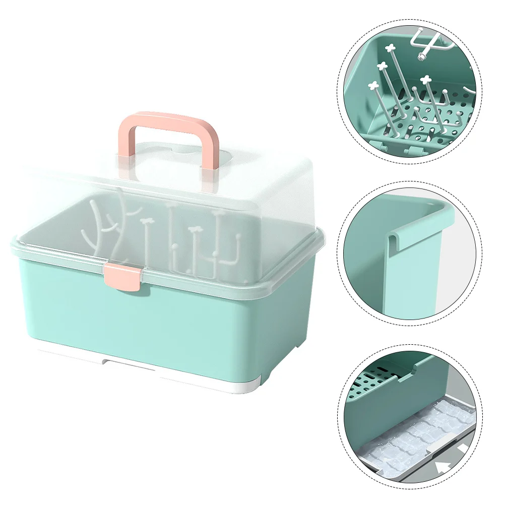 Drain Tank Baby Bottle Storage Box Holder Organization Bins Lids Drying Rack Portable Bottles Tableware
Drain Tank Baby Bottle Storage Box Holder Organization Bins Lids Drying Rack Portable Bottles Tableware