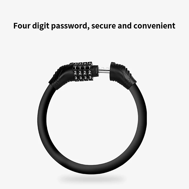 Bicycle Lock 4 Digit Code Anti-theft Lock Bike Security Accessory Steel Cable Cycling Bicycle Bike Accessories
Bicycle Lock 4 Digit Code Anti-theft Lock Bike Security Accessory Steel Cable Cycling Bicycle Bike Accessories