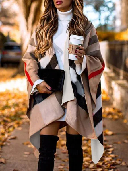 Plaid Cape and Shawl Dual-Use Woolen Scarf Coat Shawl Women
Plaid Cape and Shawl Dual-Use Woolen Scarf Coat Shawl Women