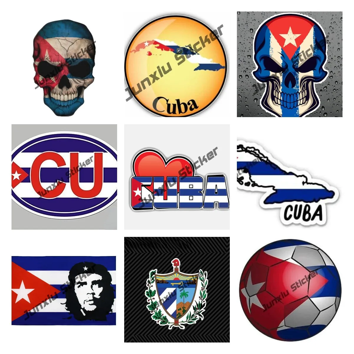 Creative Car Sticker Cuba Flag Vinyl Decal Bumper Sticker for Car Truck Van Laptop Window High Quality Sticker Car Accessories
Creative Car Sticker Cuba Flag Vinyl Decal Bumper Sticker for Car Truck Van Laptop Window High Quality Sticker Car Accessories