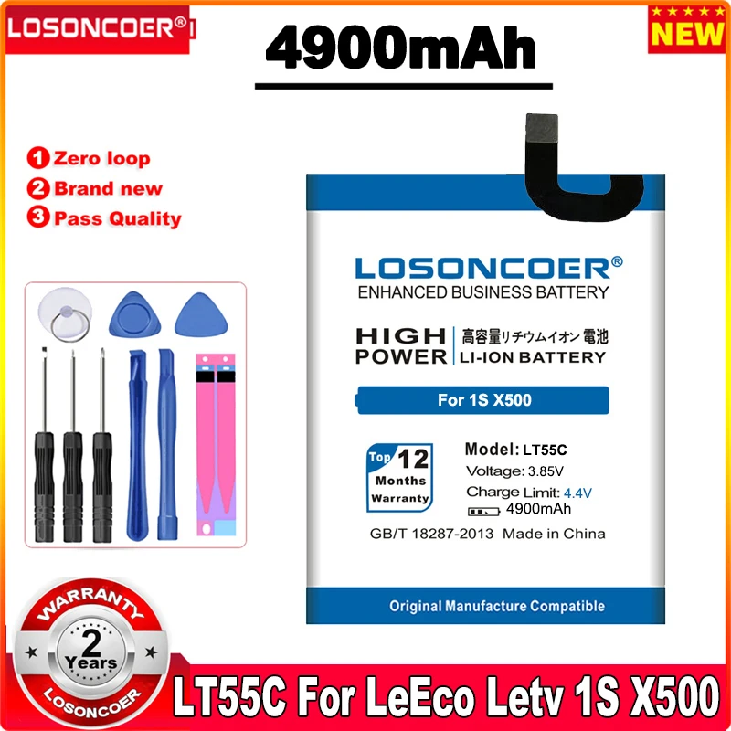LOSONCOER LT55C 4900mAh Lithium-ion Polymer Battery For LeEco Letv 1S X500 Battery
LOSONCOER LT55C 4900mAh Lithium-ion Polymer Battery For LeEco Letv 1S X500 Battery