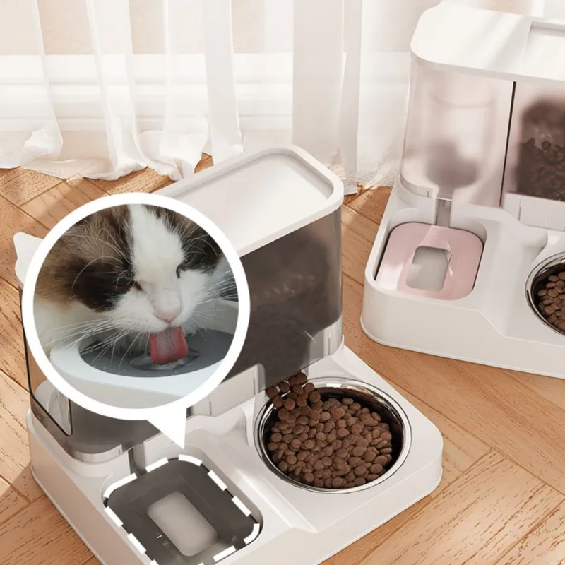 

Большая емкость 2 в 1 автоматический корм для кошек Диспенсер для питьевой воды чаша для влажной и сухой разделения собачий контейнер для еды фонтан для домашних животных