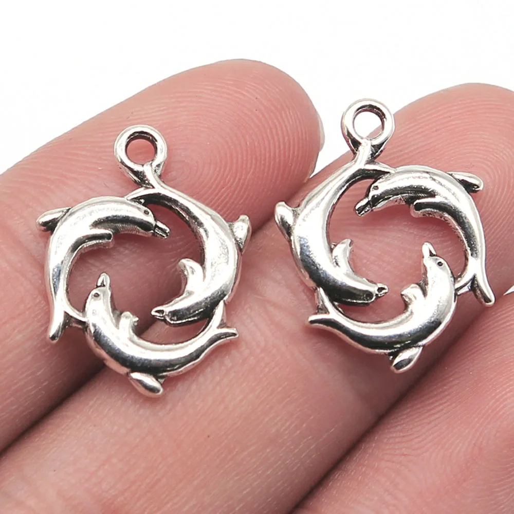 10pcs 21x16mm Zinc Alloy Dolphin Charms Pendants Jewelry Making DIY Jewelry Findings Handmade Craft Accessories Wholesale
10pcs 21x16mm Zinc Alloy Dolphin Charms Pendants Jewelry Making DIY Jewelry Findings Handmade Craft Accessories Wholesale