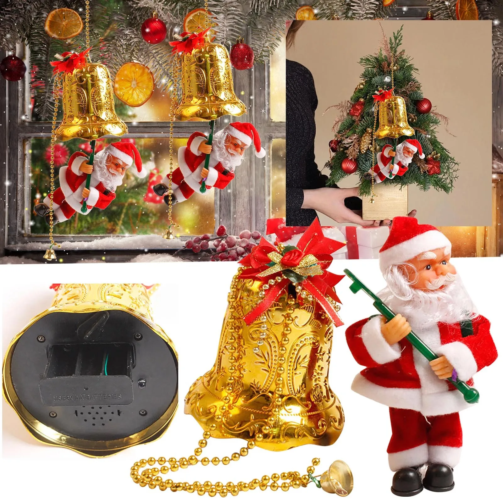 Christmas Pendant Wall Clock Santa Pendant Electric Christmas Will Sing Stain Glass Birds for Windows
Christmas Pendant Wall Clock Santa Pendant Electric Christmas Will Sing Stain Glass Birds for Windows