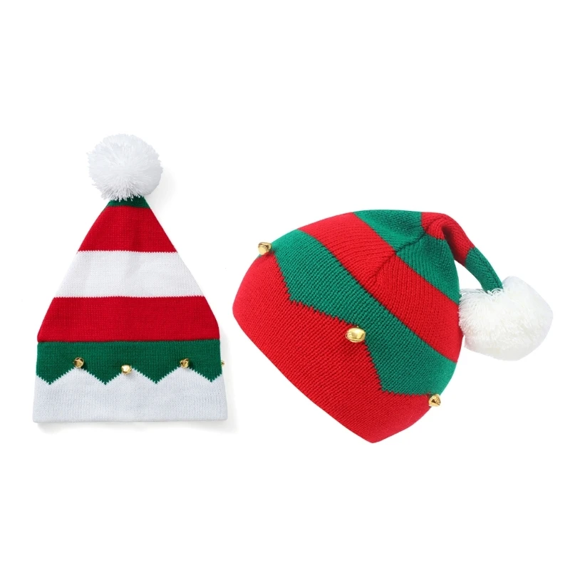 

Полосатые рождественские шапки, новогодняя вязаная теплая шапка для детей и взрослых, товары для вечеринок 264E