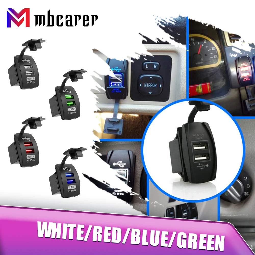 Автомобильное зарядное устройство с двумя USB-портами, 5 В, 3,1 А
Автомобильное зарядное устройство с двумя USB-портами, 5 В, 3,1 А