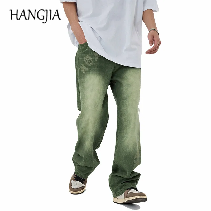 Широкие потертые мужские джинсы в стиле ретро, повседневные брюки-оверсайз с принтом в готическом стиле, 2022 
Широкие потертые мужские джинсы в стиле ретро, повседневные брюки-оверсайз с принтом в готическом стиле, 2022