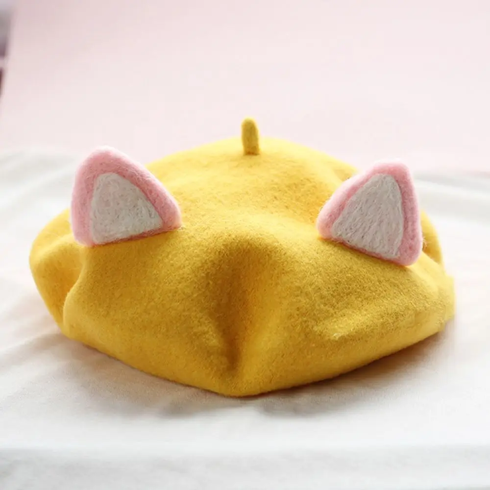 Women Girls Solid Color Winter Warm Cat Shape Hat Autumn Beret Hat Wool Beret Cap Flat Cap Hat Felt Berets
Women Girls Solid Color Winter Warm Cat Shape Hat Autumn Beret Hat Wool Beret Cap Flat Cap Hat Felt Berets