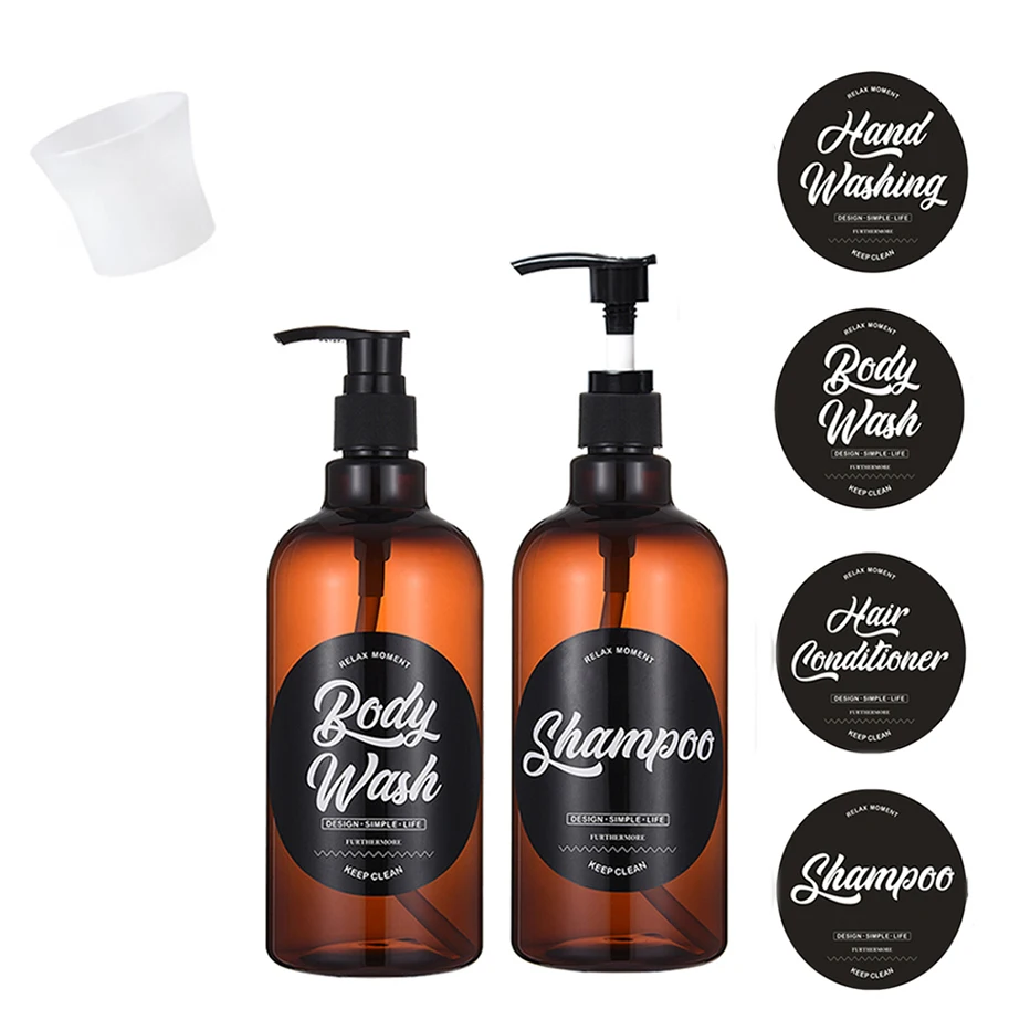 2Pcs Shower Shampoo Bottles With Labels Empty Refillable Conditioner Container Lotion Bottle Squeeze Hand Wash Dispenser 500ml
2Pcs Shower Shampoo Bottles With Labels Empty Refillable Conditioner Container Lotion Bottle Squeeze Hand Wash Dispenser 500ml