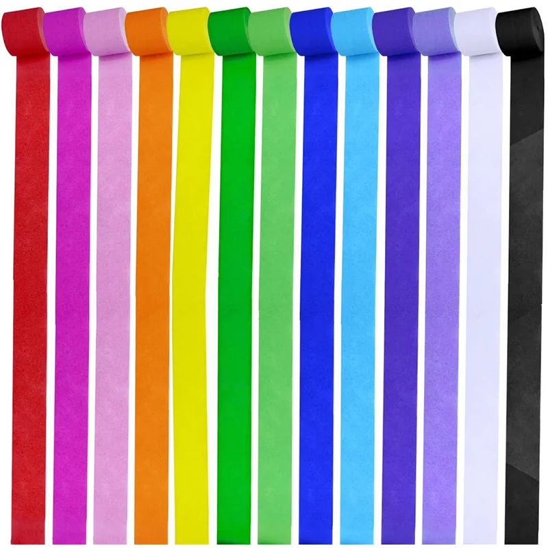 Party Streamers Backdrop Decorations Crepe Paper Rainbow Streamers For Birthday Christmas(13 Rolls)
Party Streamers Backdrop Decorations Crepe Paper Rainbow Streamers For Birthday Christmas(13 Rolls)