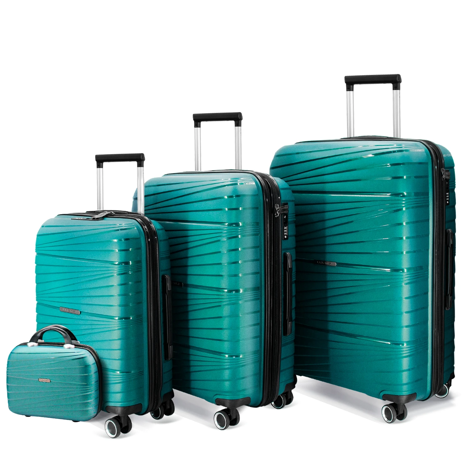 wholesale luggage distributors hardside PP suitcase sets with TSA lock dark green checked-large luggage case
wholesale luggage distributors hardside PP suitcase sets with TSA lock dark green checked-large luggage case