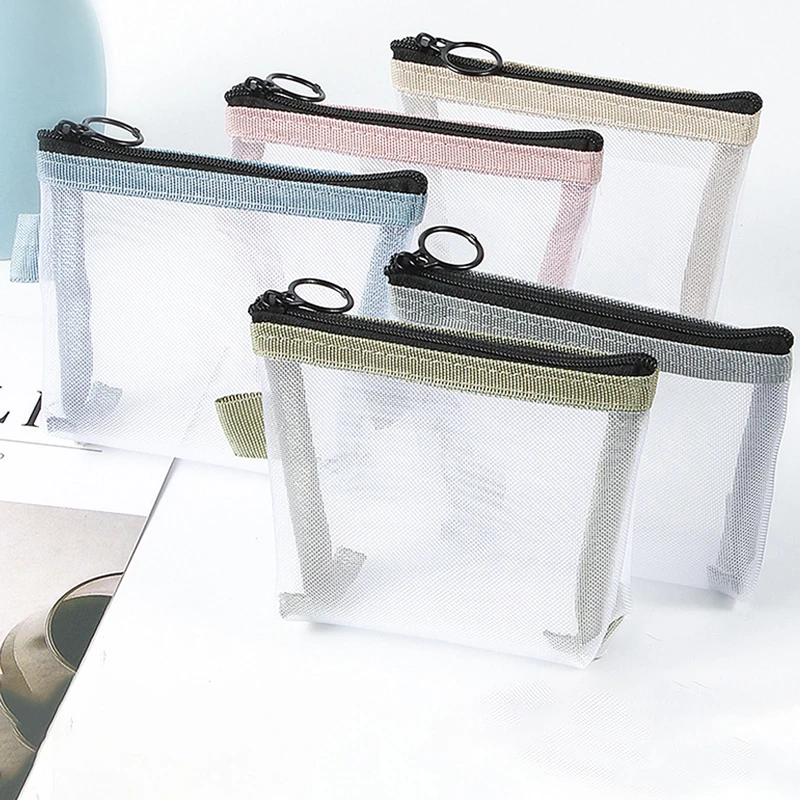 Clear Mesh Portable Mini Coin Bags Purse Line Storage Bag Small Makeup Case Cosmetic Bag
Clear Mesh Portable Mini Coin Bags Purse Line Storage Bag Small Makeup Case Cosmetic Bag