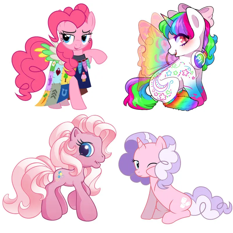 

Anime Cute Unicorn Patches Little Pony Thermo Stickers Iron-on Transfers for Clothing Thermoadhesive Patch on Clothes Appliques