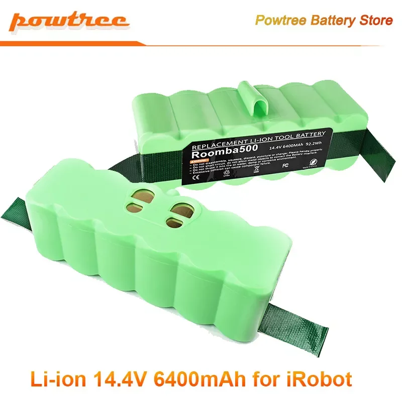 NEW Powtree 6400mAh 14.4V Li-ion Rechargeable Battery For iRobot Roomba 500 550 620 650 760 770 800 series vacuum cleaner batter
NEW Powtree 6400mAh 14.4V Li-ion Rechargeable Battery For iRobot Roomba 500 550 620 650 760 770 800 series vacuum cleaner batter