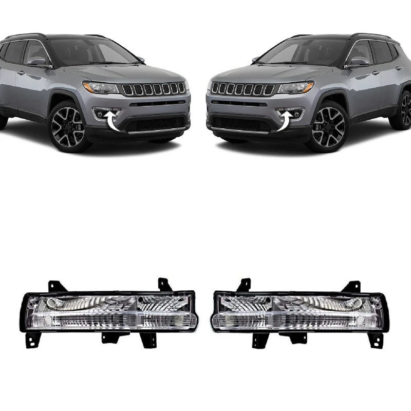 

For Jeep Compass 2017-2020 Front Bumper Side Indicator Repeater Right and Left Side Lamp 68266926AA 68266927AA