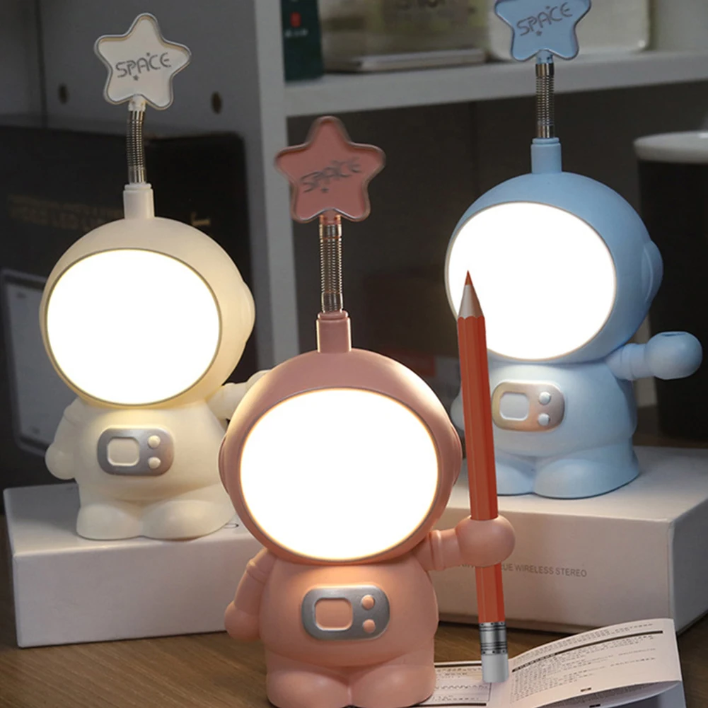Astronaut USB Night Light Creative Dimmable Space Man Desk Lamp Eye-Protection Pen Holder For Student Study Reading Book Lights
Astronaut USB Night Light Creative Dimmable Space Man Desk Lamp Eye-Protection Pen Holder For Student Study Reading Book Lights