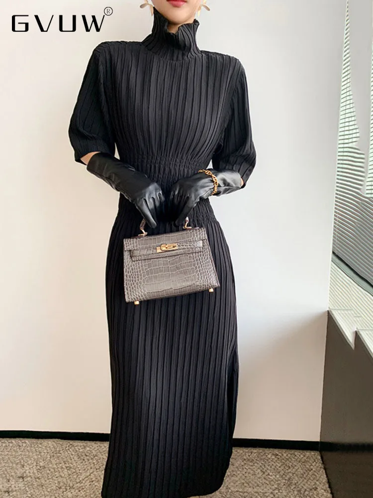 GVUW Pleated Split Midi Evening Dress Women 2022 Summer New Half Sleeve Turtleneck Slim Fit Female Temperament Clothing 17D1550
GVUW Pleated Split Midi Evening Dress Women 2022 Summer New Half Sleeve Turtleneck Slim Fit Female Temperament Clothing 17D1550