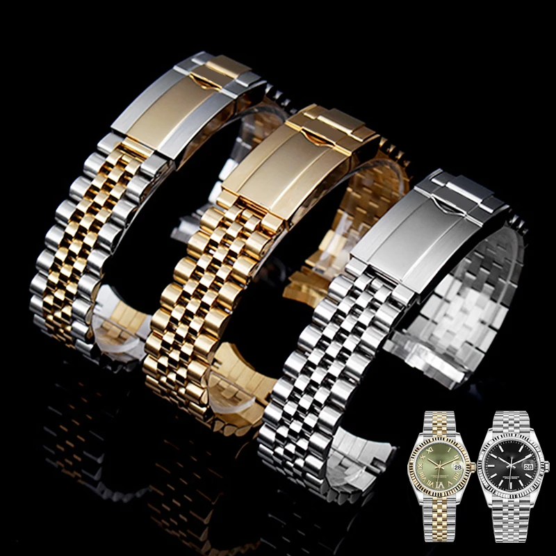Ремешок из нержавеющей стали для часов Rolex, браслет-цепочка из нержавеющей стали с постоянным движением, для мужчин и женщин, 20 мм
Ремешок из нержавеющей стали для часов Rolex, браслет-цепочка из нержавеющей стали с постоянным движением, для мужчин и женщин, 20 мм