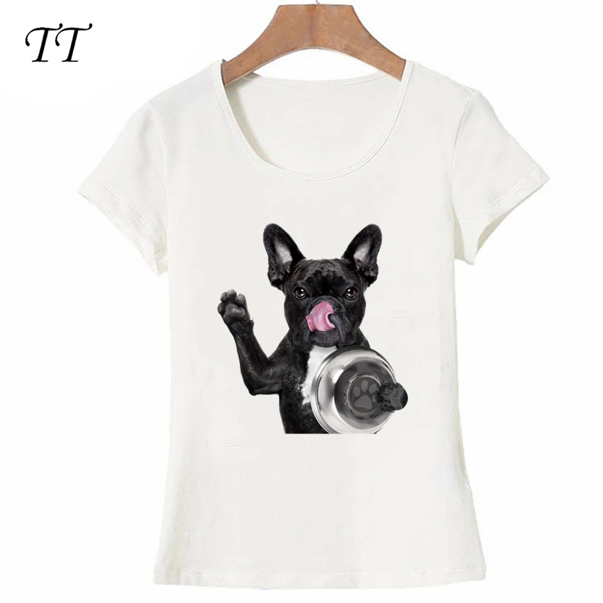 

2021 new fall Summer fashion women's Tops French Bulldog like champagne T-Shirt hipster dog design female T Shirt cute girl Tees