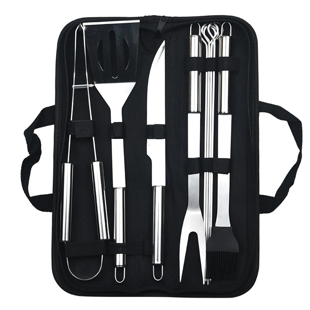 Grilling Accessories BBQ Grill Tools Set Spatula Fork Tongs Knife Brush Skewer Barbecue Grilling Utensil Camping Outdoor Cooking
Grilling Accessories BBQ Grill Tools Set Spatula Fork Tongs Knife Brush Skewer Barbecue Grilling Utensil Camping Outdoor Cooking