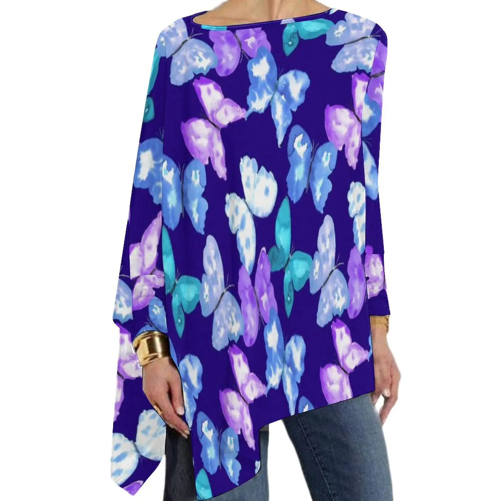 Purple Butterfly T Shirts Animal Print Street Fashion Long Sleeve T-Shirt Modern Graphic Tees Womens Clothes Big Size 5XL 6XL
Purple Butterfly T Shirts Animal Print Street Fashion Long Sleeve T-Shirt Modern Graphic Tees Womens Clothes Big Size 5XL 6XL